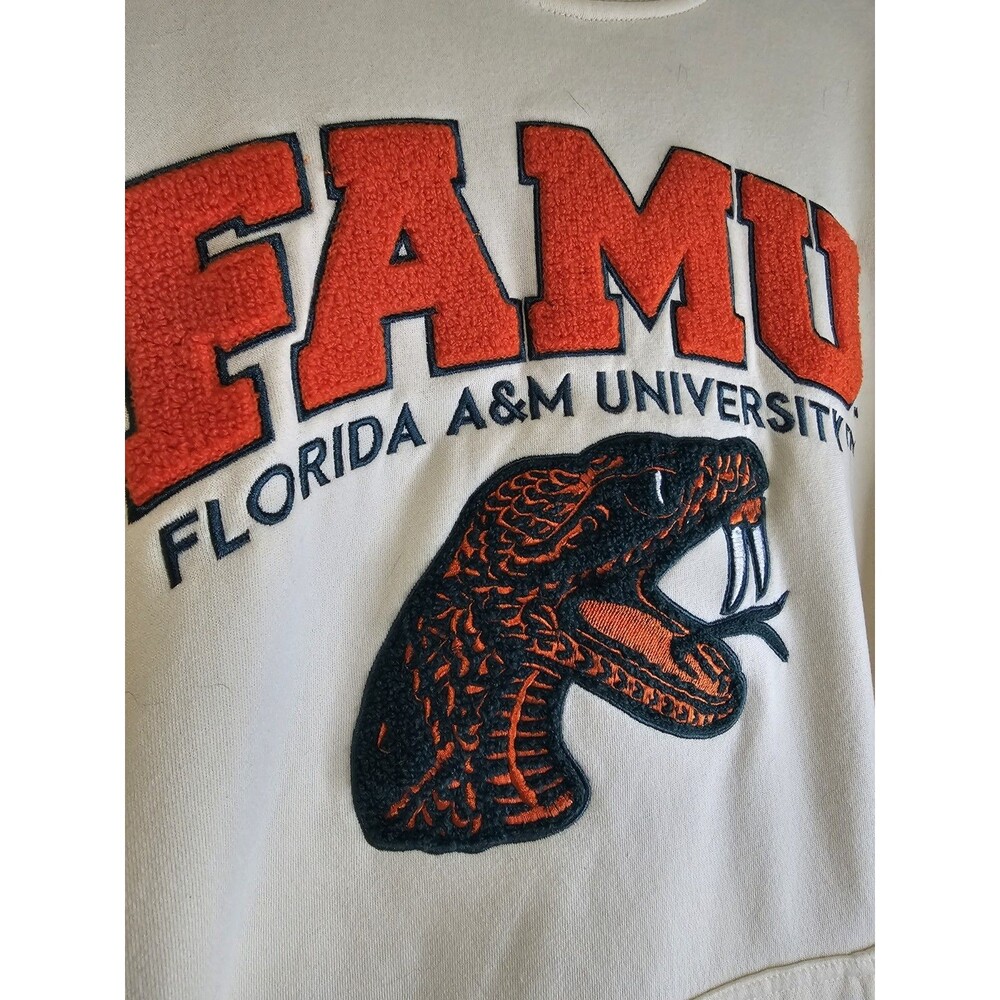 FAMU Florida A&M Rattlers Collegiate Luxe Chenille Sweatshirt HBCU - Picture 3 of 8